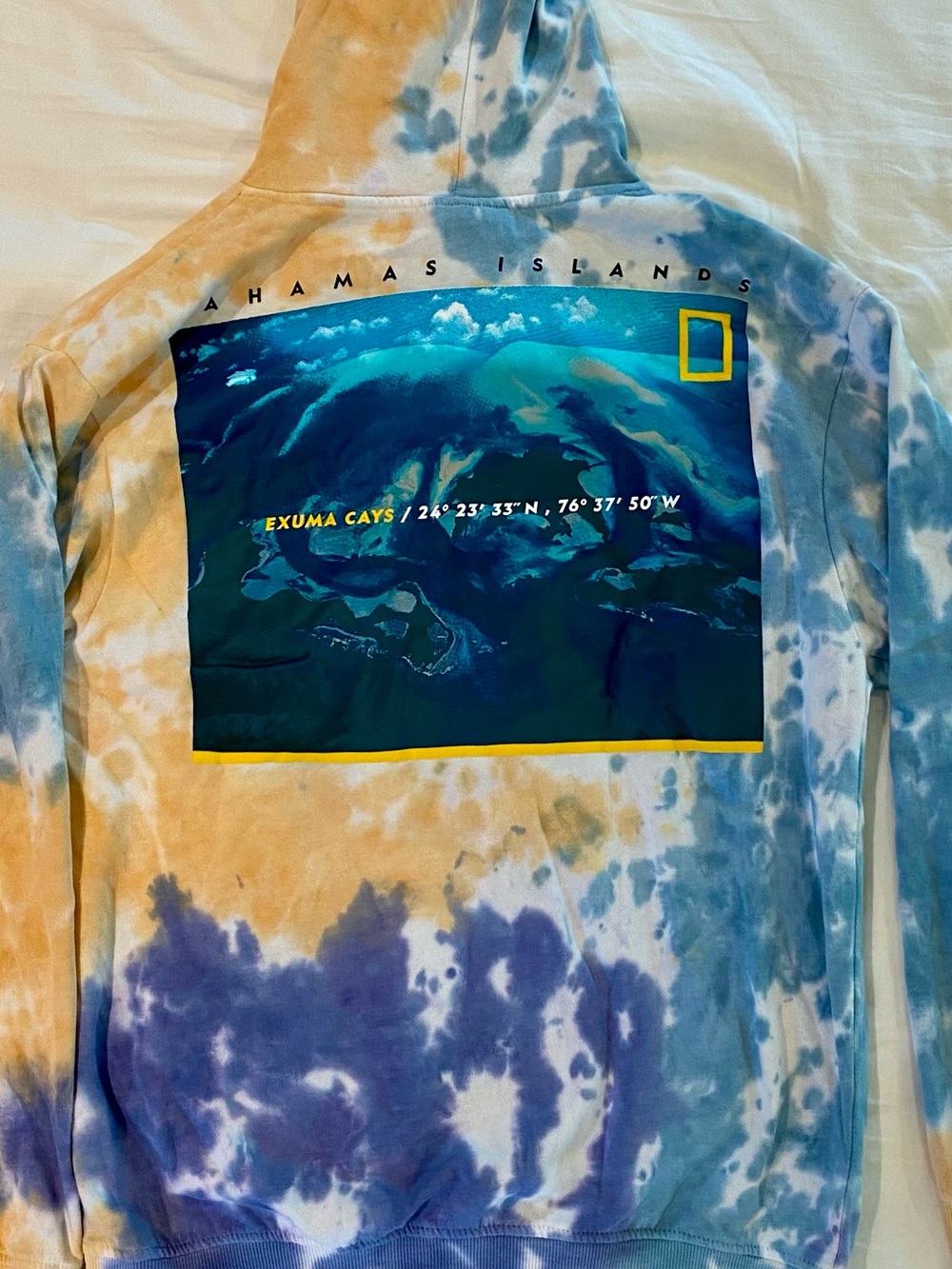 National Geographic Multicolor Tie-Dye Hoodie - Blue, Tan, Purple - Picture 4 of 4